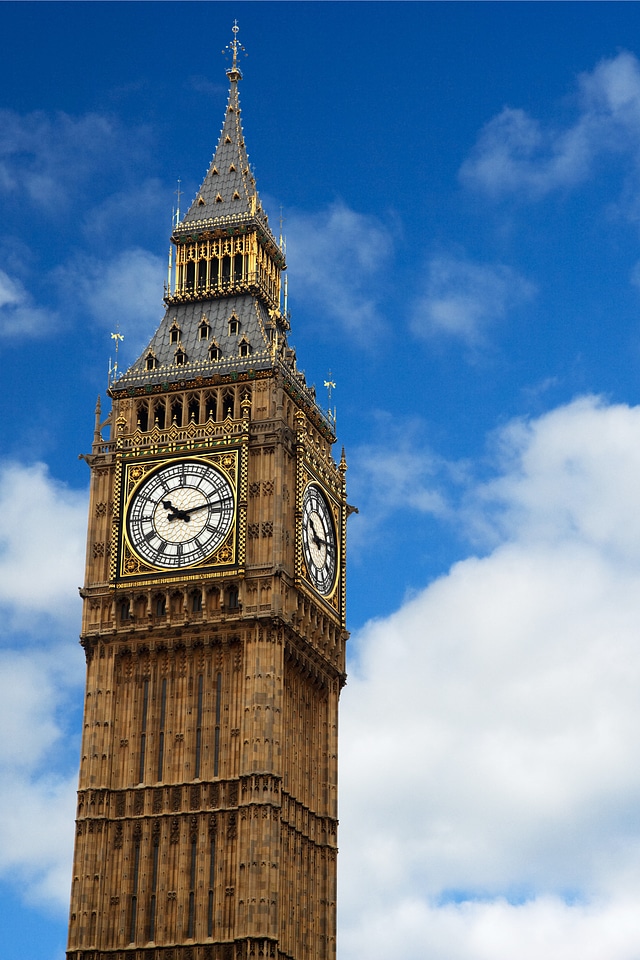 Building city clock photo