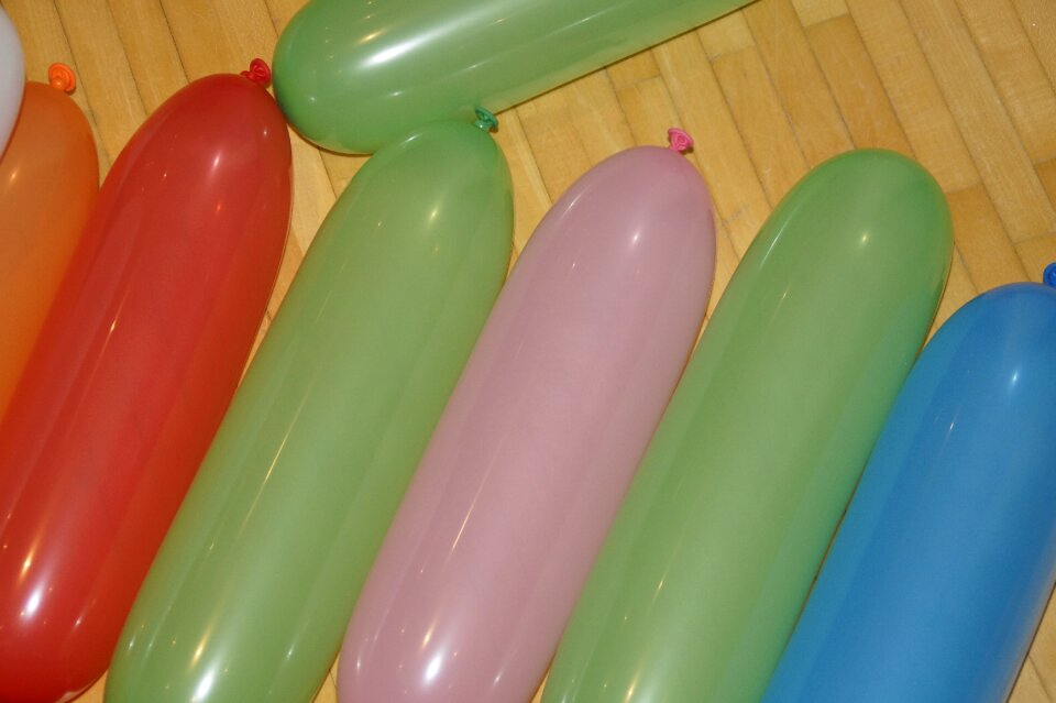 Oblong inflated colorful