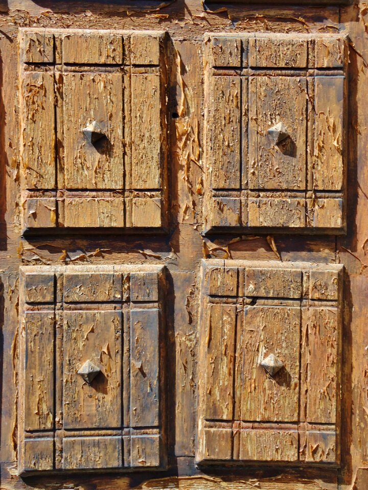 Nail wooden door architecture