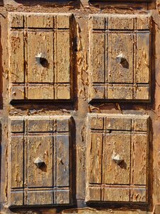 Nail wooden door architecture