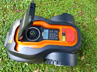 Grass robotic lawn mower automatically photo