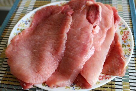 Raw pork pig photo