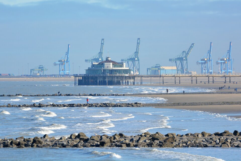 Breakwater belgian pier zeebrugge