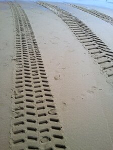 Sea tracks in the sand holland photo