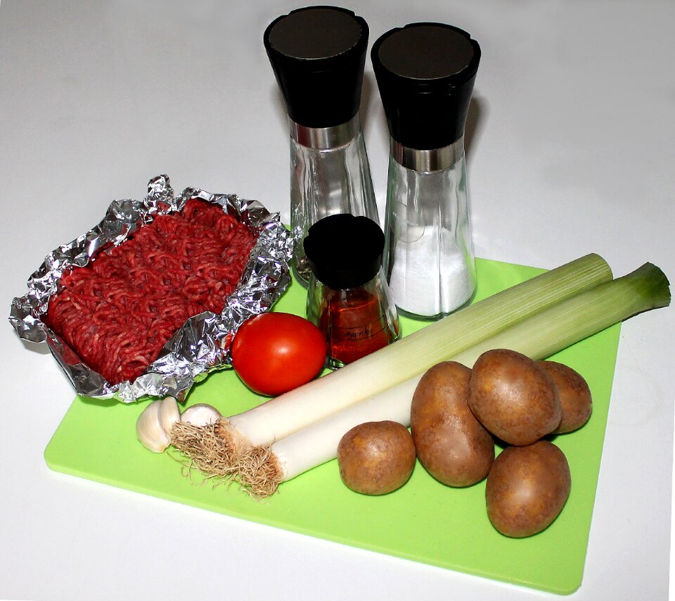Vegetables spices potatoes