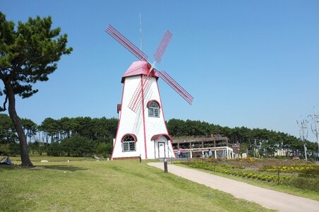 Windmill korea winter sea