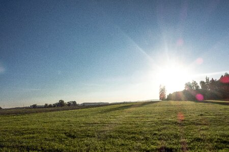 Backlighting sky blue