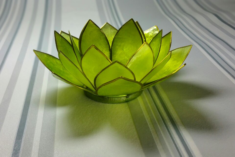 Glass green decoration