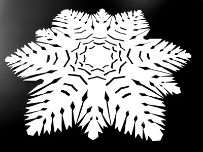 Silhouette snowflake black and white