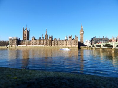 London parliament thames photo
