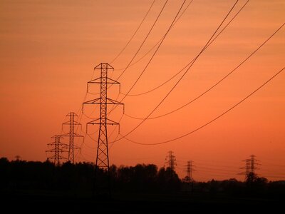 Energy line power poles photo