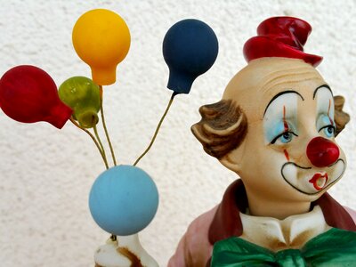 Colorful funny balloons photo