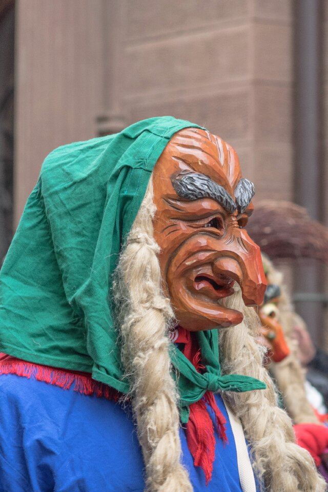 Swabian alemannic mask carved