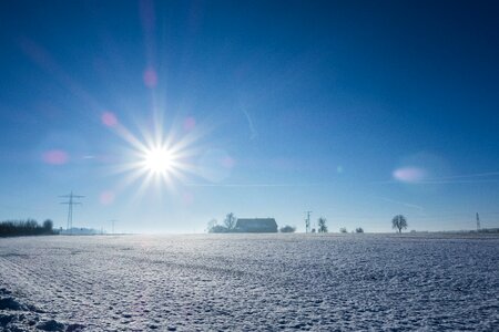 Sun blue sky photo