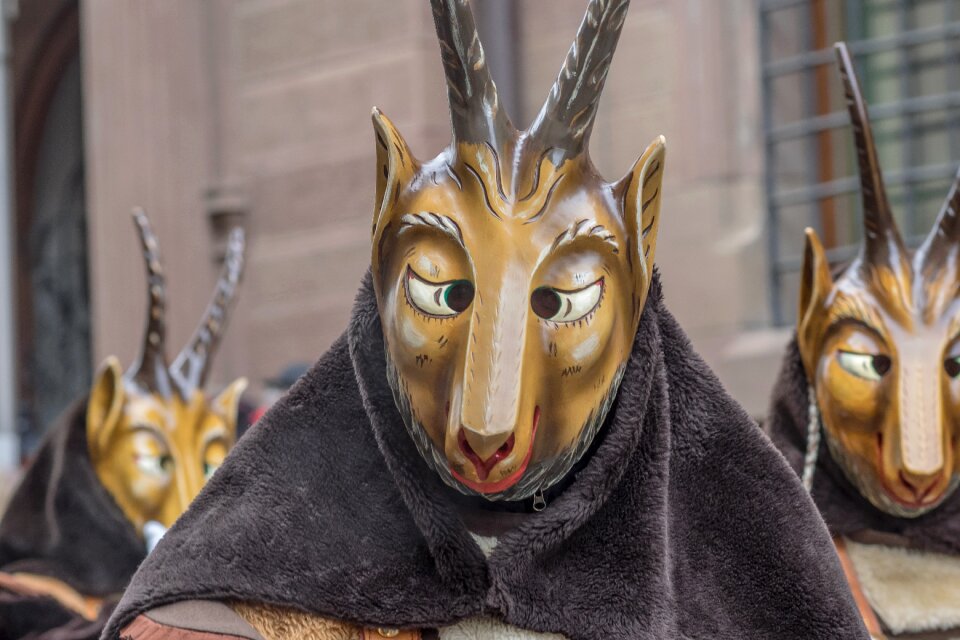 Swabian alemannic mask carved