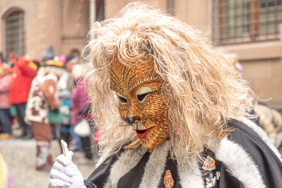Swabian alemannic mask carved