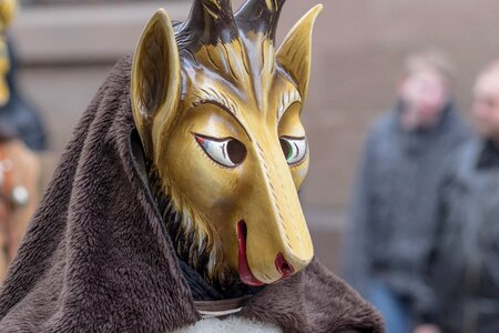 Swabian alemannic mask carved