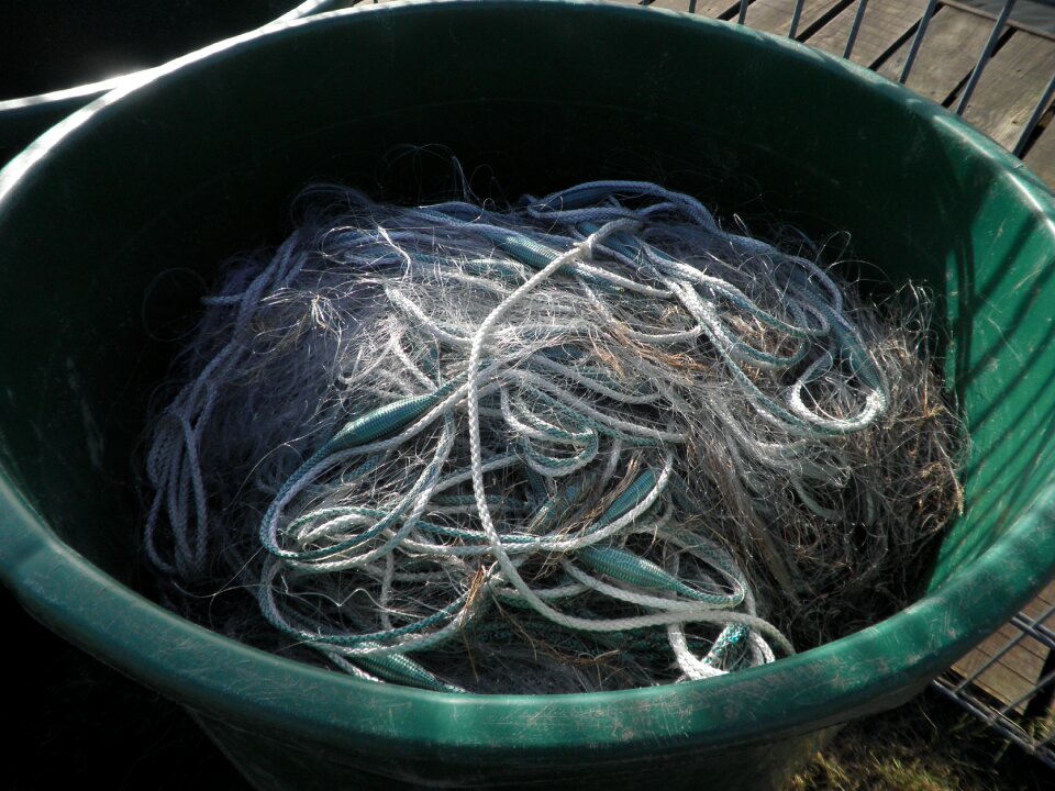 Plastic nylon gillnet
