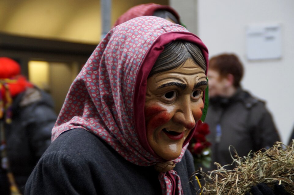 Old woman friendly face