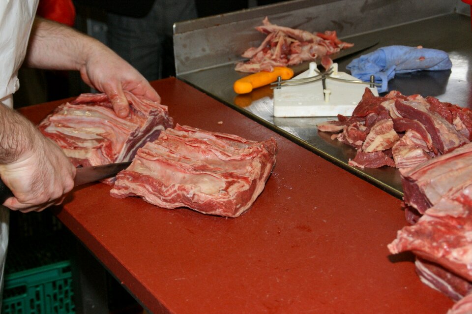 Meat butcher's knife