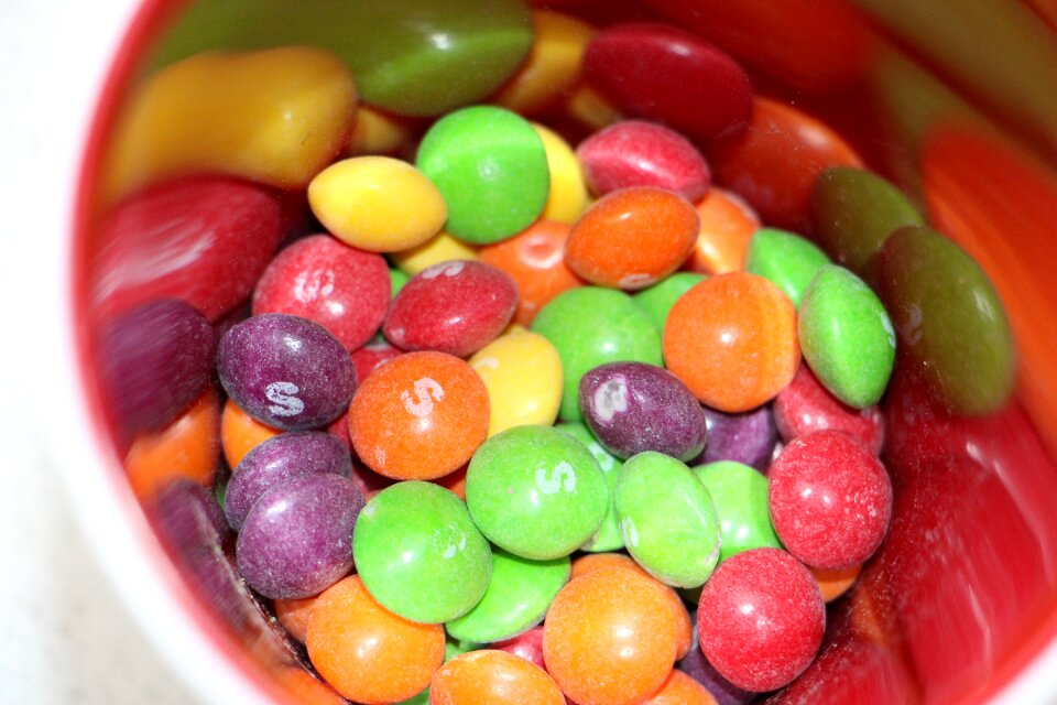 Candy colorful chocolate lentils