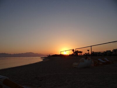 Sunset mediterranean beach photo