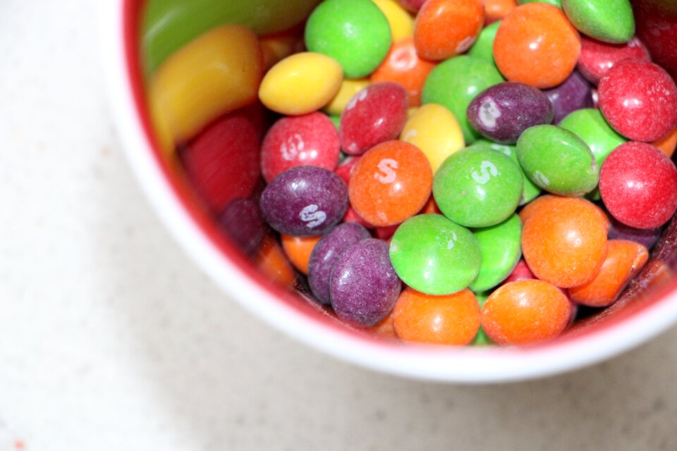 Candy colorful chocolate lentils