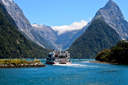 View mountains boat