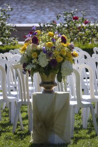 Floral celebration marriage photo