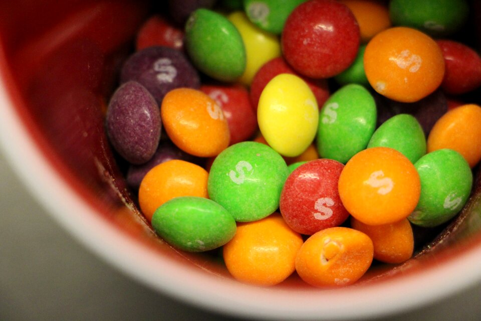 Candy colorful chocolate lentils