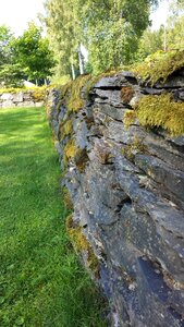 Stone wall wall moss photo