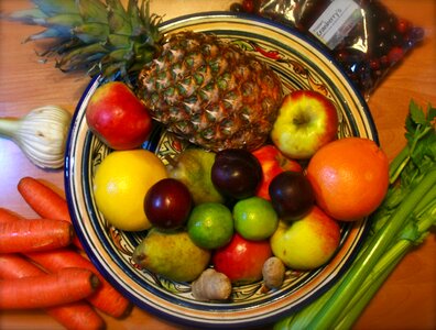 Fruit bowl types colors