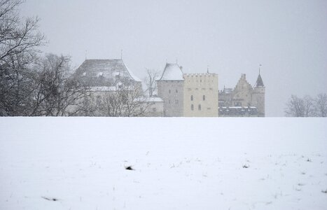 Snowfall habsburg winter impressions photo