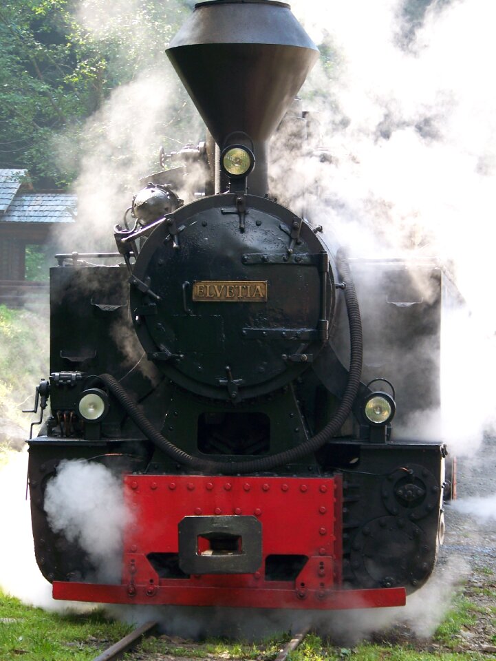 Steam train locomotive smoke