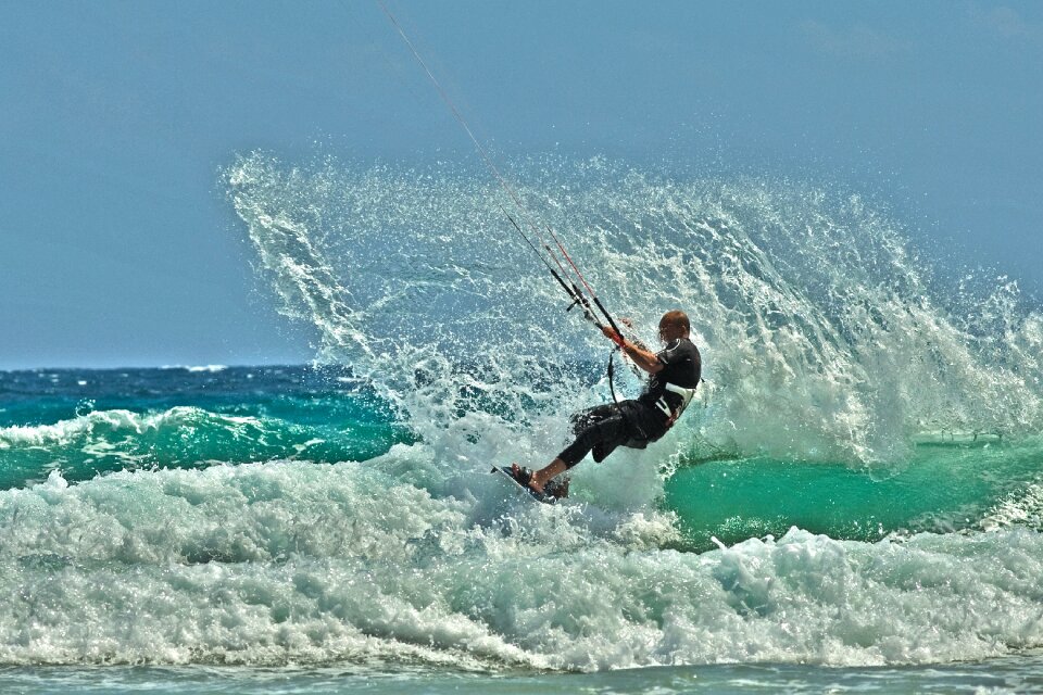 Kite surfing water sports dynamic