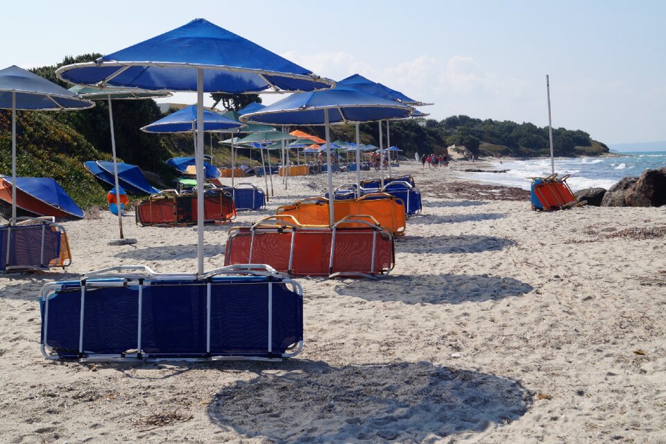 Sun lounger parasol holidays photo