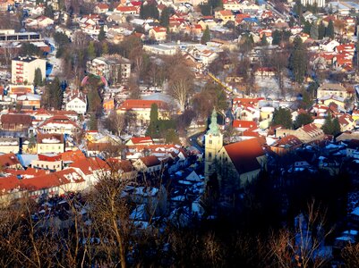 Postcard panoramic blue