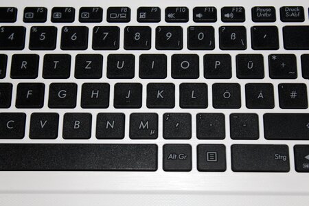 Datailaufnahme computer keyboard notebook photo
