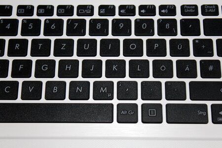 Datailaufnahme computer keyboard notebook