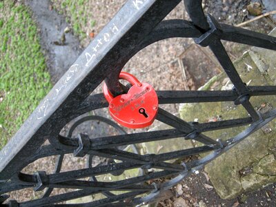 Wedding marriage padlock