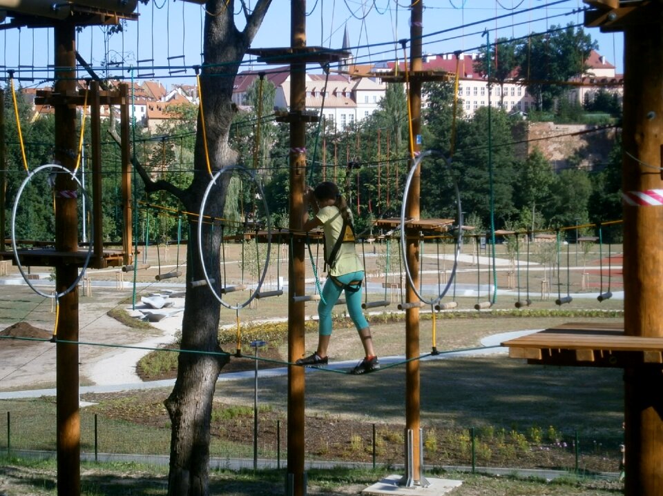Rope park the balance of movement