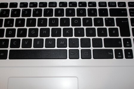 Datailaufnahme computer keyboard notebook photo