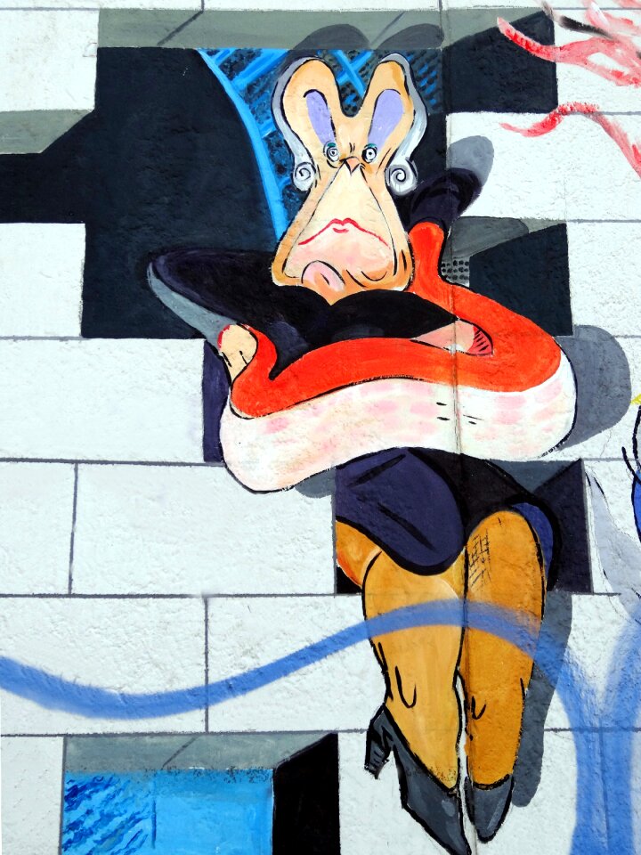 Street art woman color
