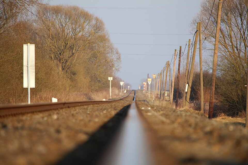 Track railway railroad tracks