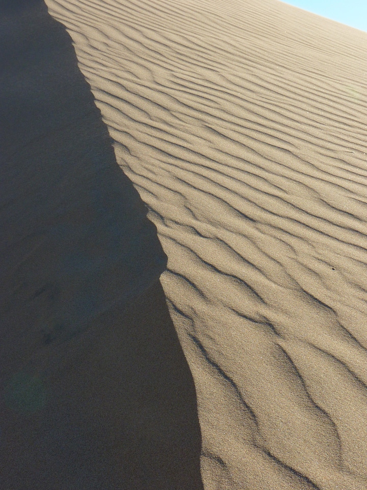 Hot sand dune ridge photo