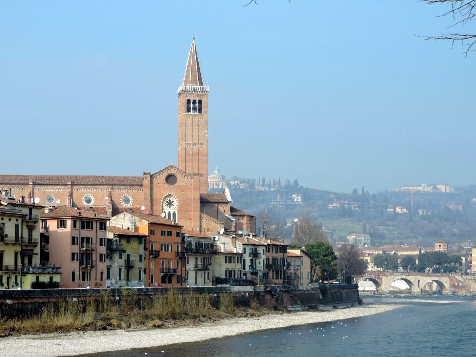 Landscape church campanile