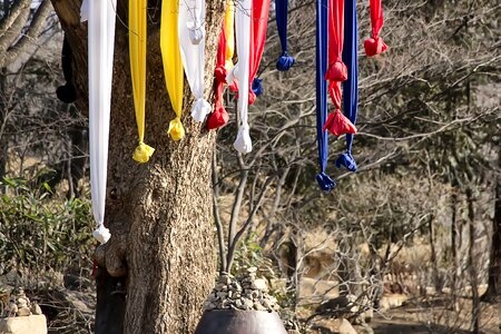 In the new year stone tower prayer