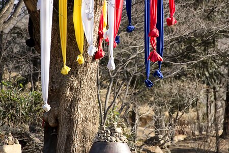 In the new year stone tower prayer photo