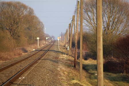 Railway railroad tracks rails