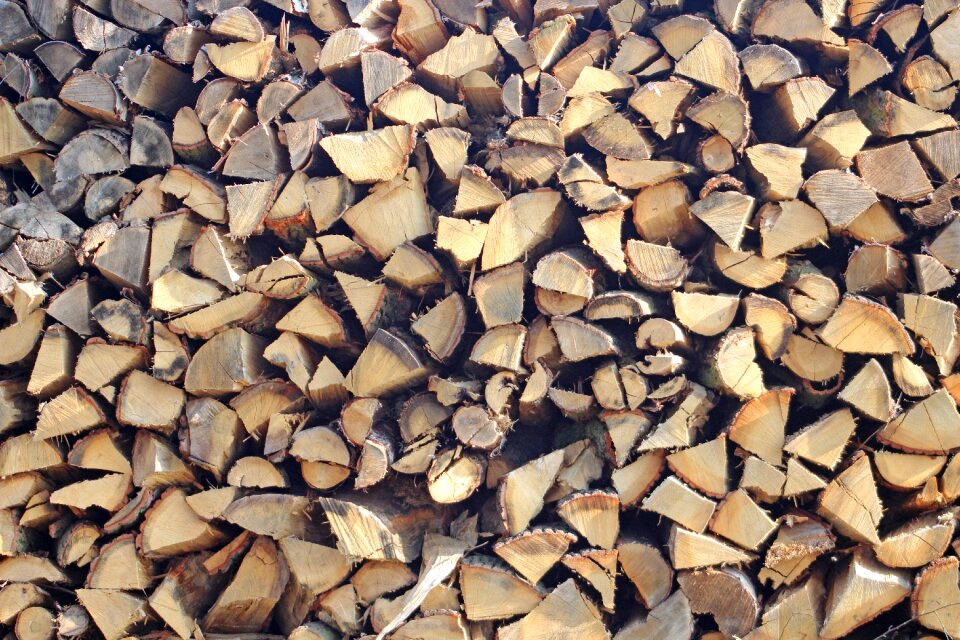 Timber storage stacked up